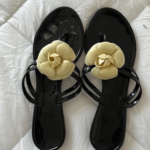 Shoes - Chanel jelly flip flops